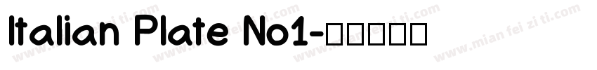 Italian Plate No1字体转换
